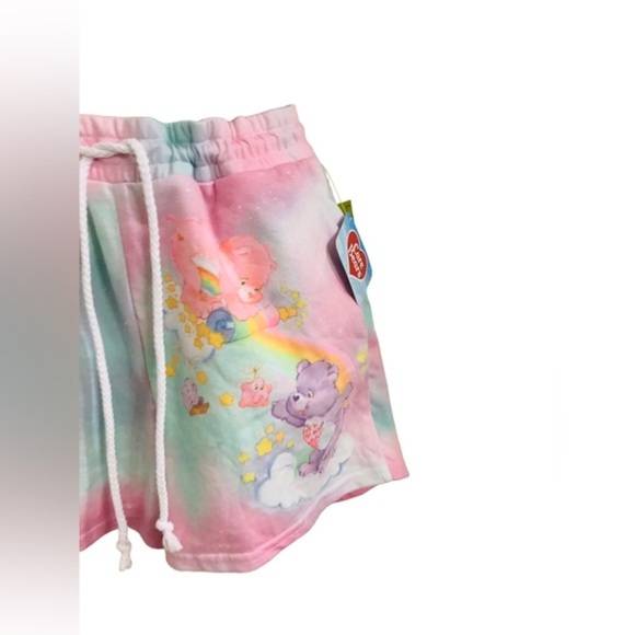 Care bears pink green watercolor effect drawstring waist cozy shorts size XL new - Picture 13 of 16